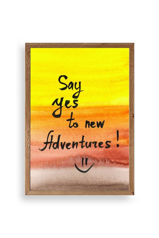 Motto Ahşap Çerçeveli Tablo 30 x 42