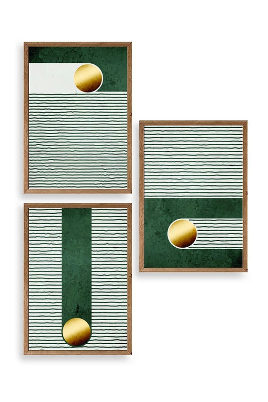 Soyut Ahşap Çerçeveli Tablo 50 x 70