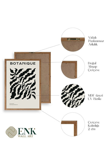 Soyut Ahşap Çerçeveli Tablo 17 x 23