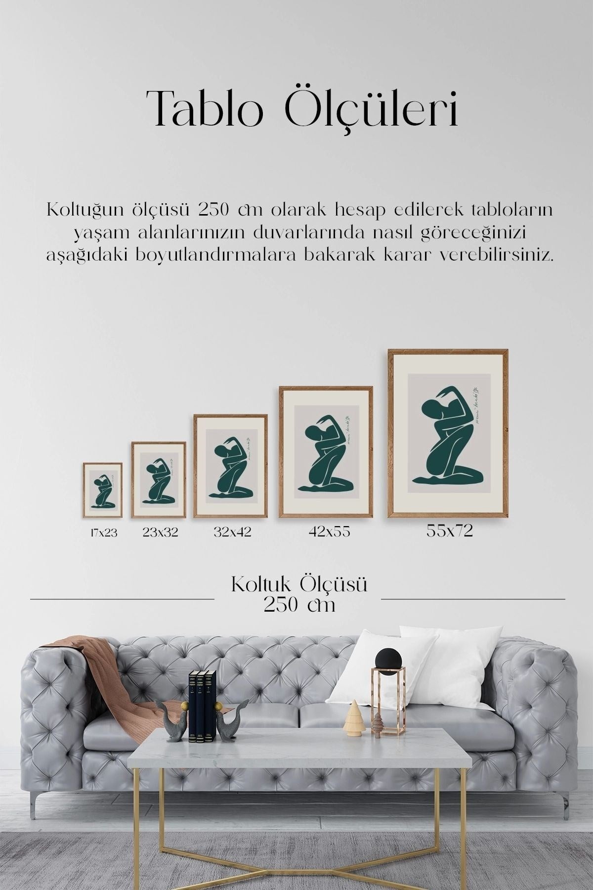 Modern Ahşap Çerçeveli Tablo 50 x 70