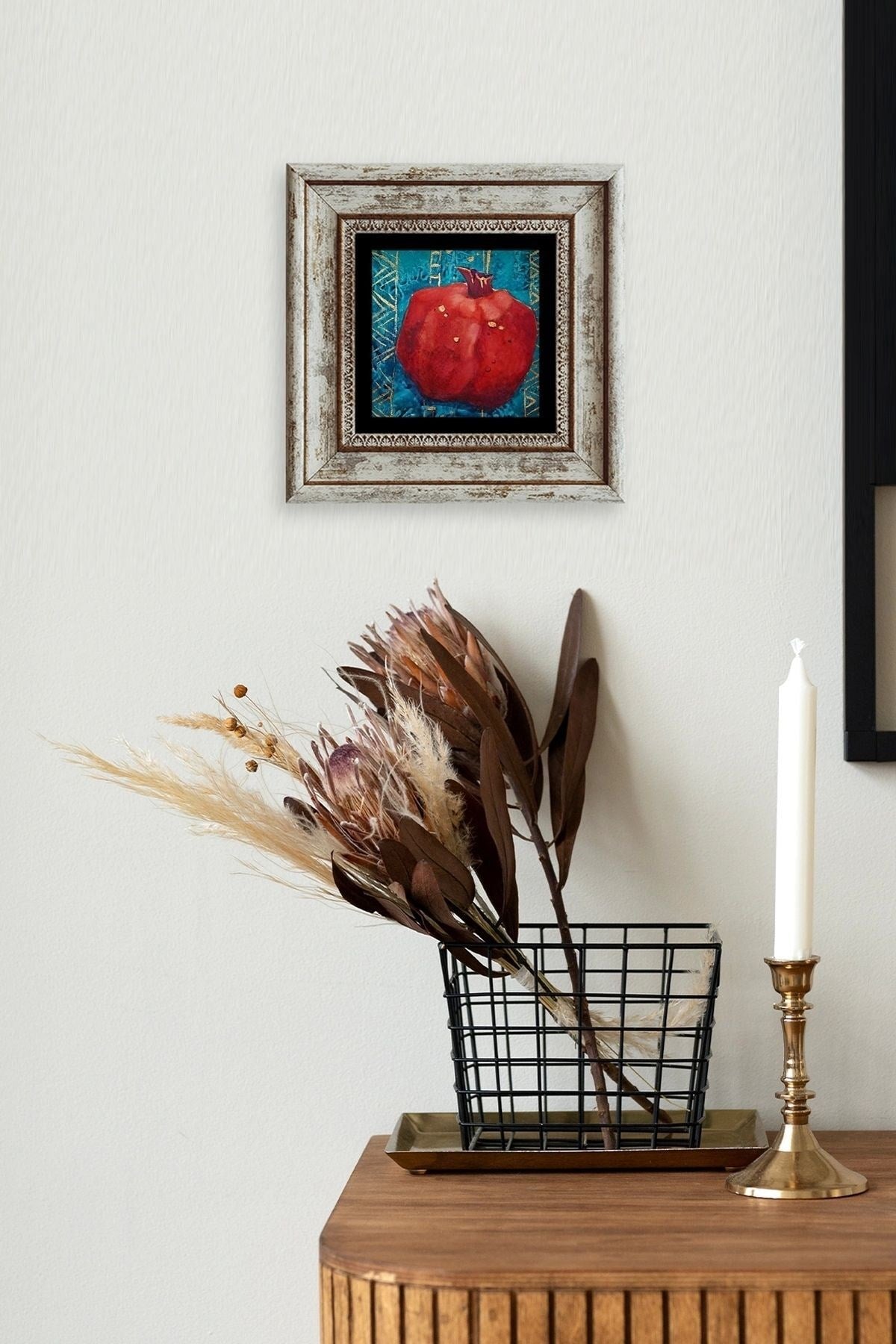 Bereket Narı Çerçeveli Taş Tablo 20 cm