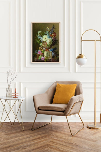 Çiçekler Ahşap Çerçeveli Tablo 30 x 42