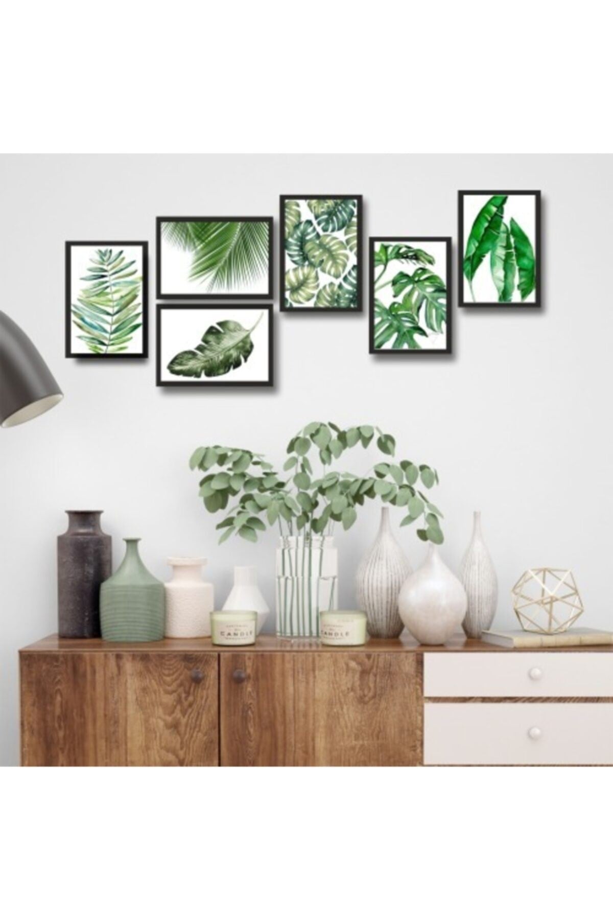 6 Parça Çerçeveli Mdf Tablo