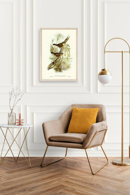 Kuşlar Ahşap Çerçeveli Tablo 50 x 70