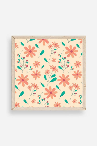 Çiçek Ahşap Çerçeveli Tablo 23 x 23