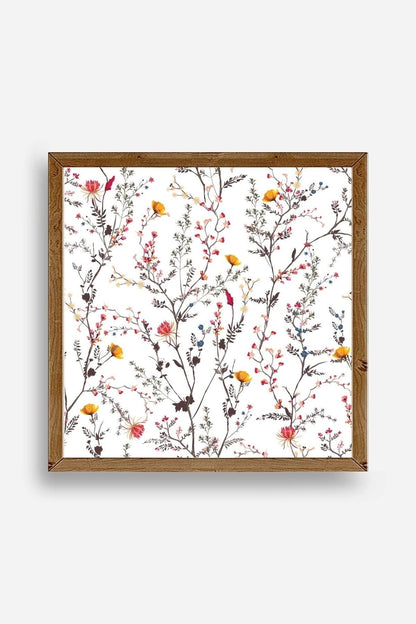 Yaprak Ahşap Çerçeveli Tablo 50 x 50