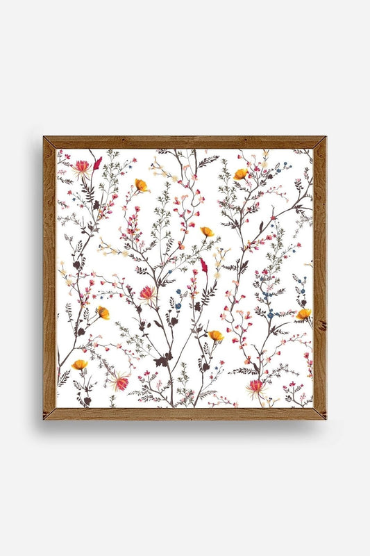 Yaprak Ahşap Çerçeveli Tablo 50 x 50