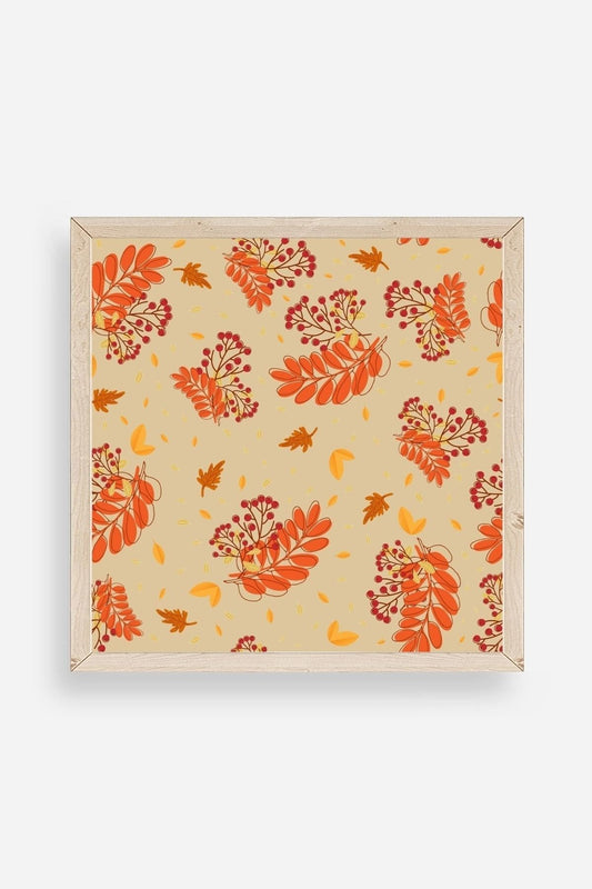 Çiçek Ahşap Çerçeveli Tablo 50 x 50