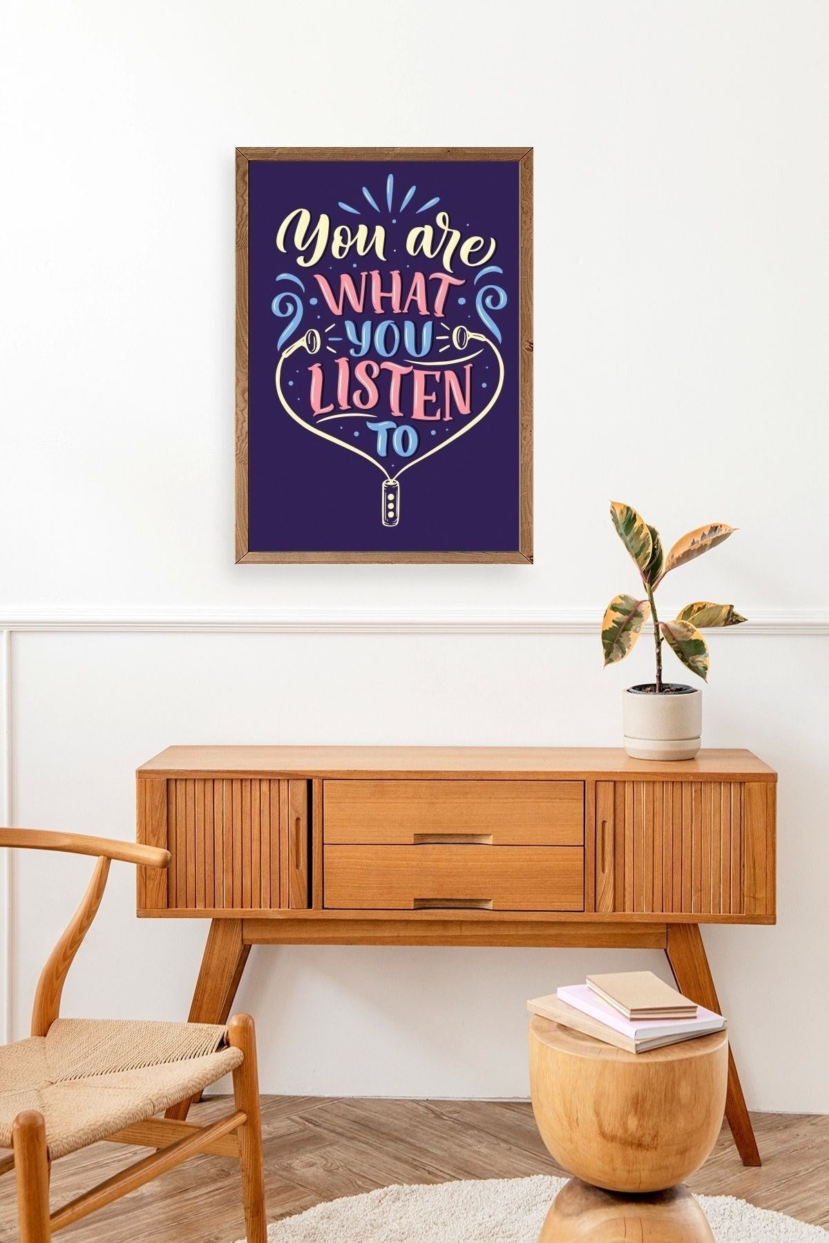 Motto Ahşap Çerçeveli Tablo 50 x 70