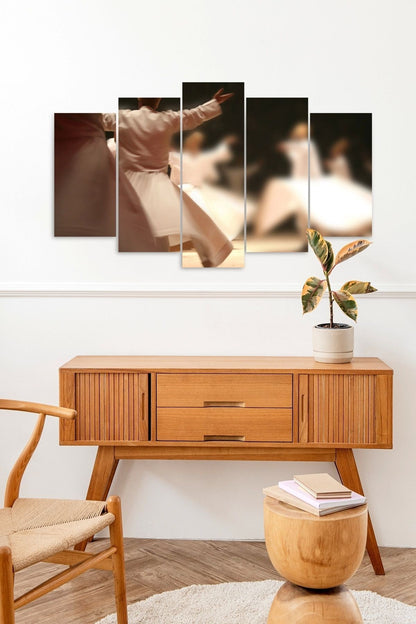 Semazen Manzara 5 Parçalı Mdf Tablo 60 x 100