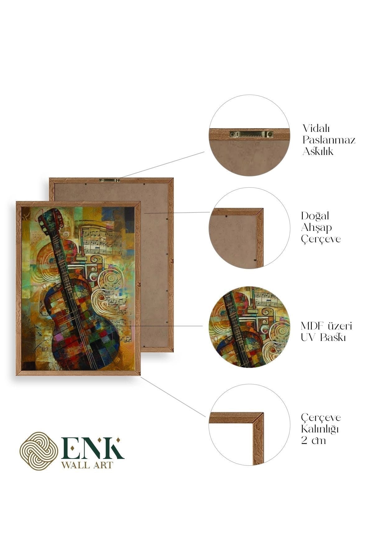 Keman Ahşap Çerçeveli Tablo 50 x 70