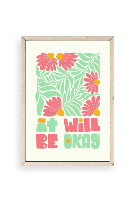 Motto Ahşap Çerçeveli Tablo 23 x 30