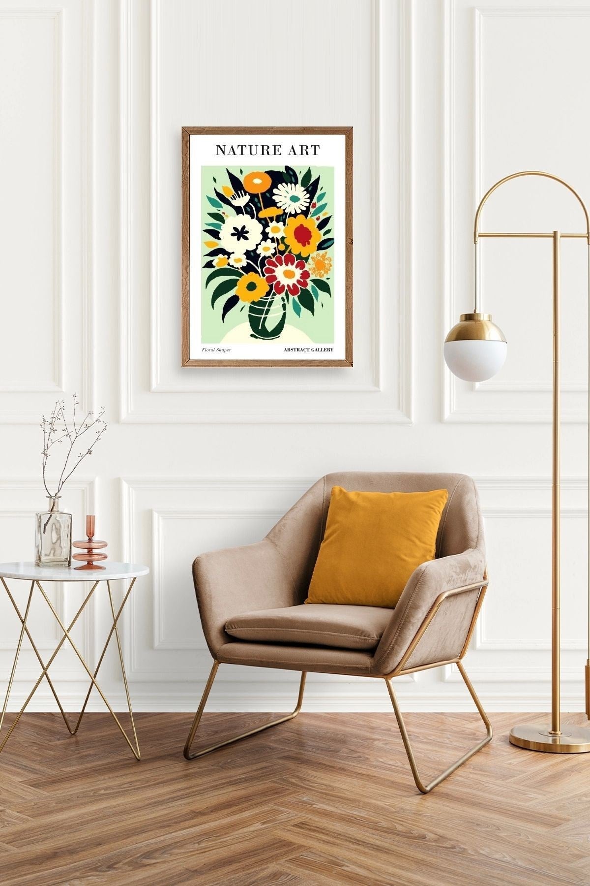 Çiçek Ahşap Çerçeveli Tablo 23 x 30