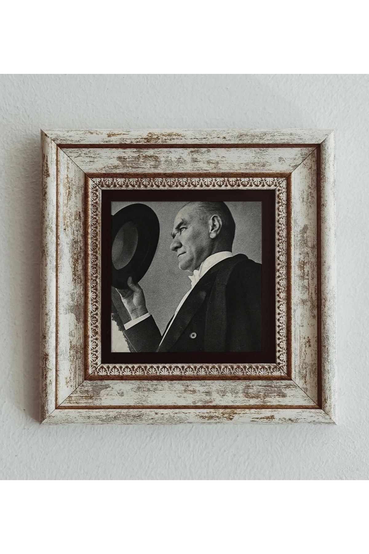Atatürk Çerçeveli Taş Tablo , Çerçeveli Taş Duvar Dekoru 20 cm