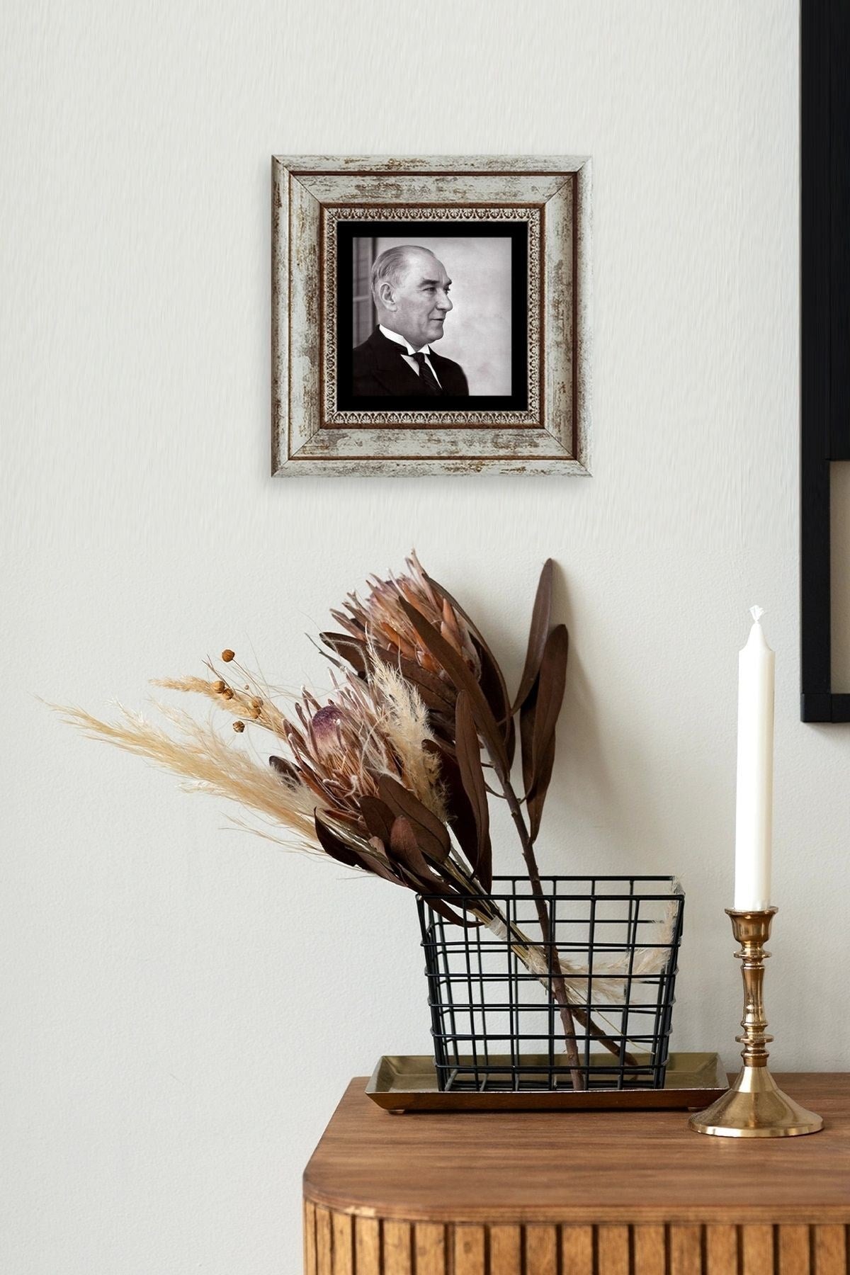 Atatürk Çerçeveli Taş Tablo 20 cm