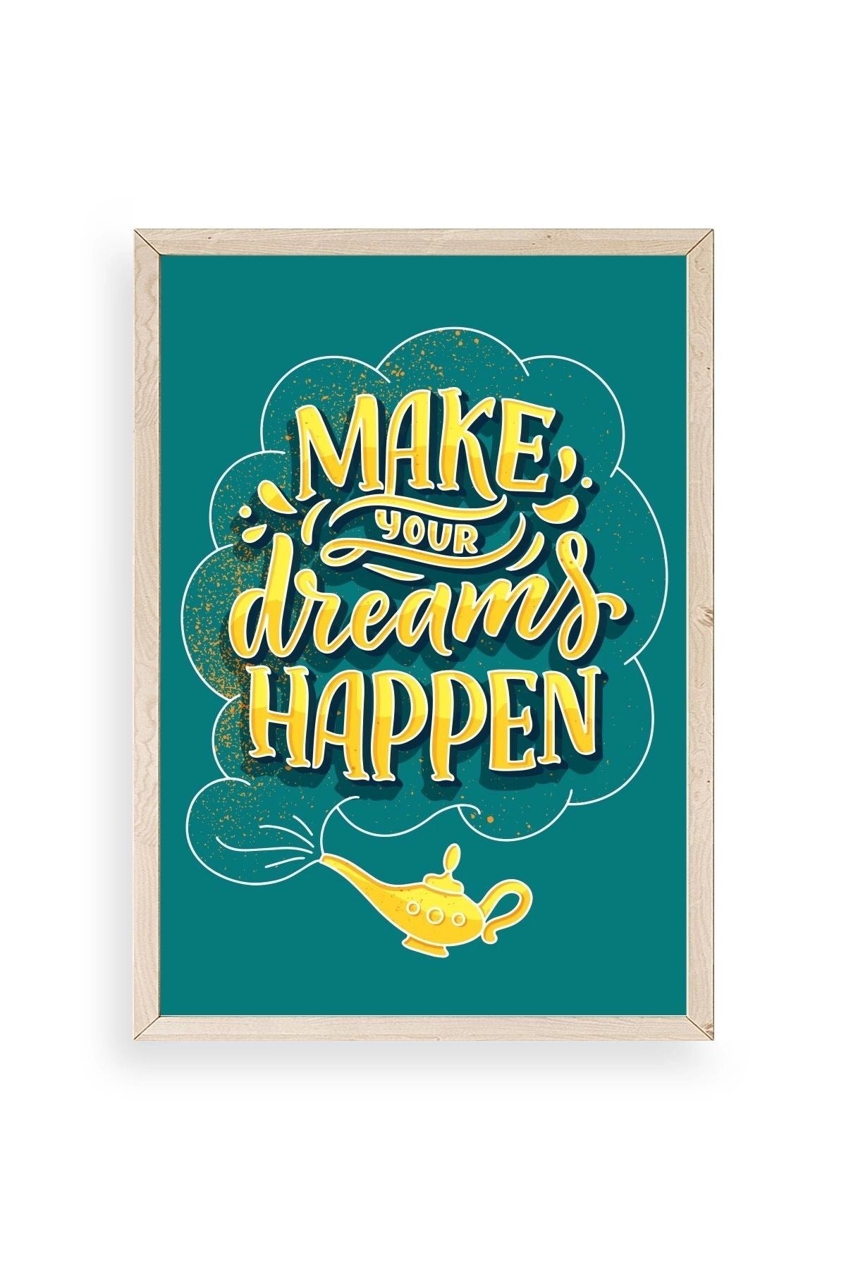 Motto Ahşap Çerçeveli Tablo 23 x 30