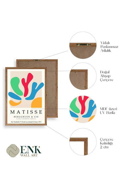 Modern Ahşap Çerçeveli Tablo 30 x 42