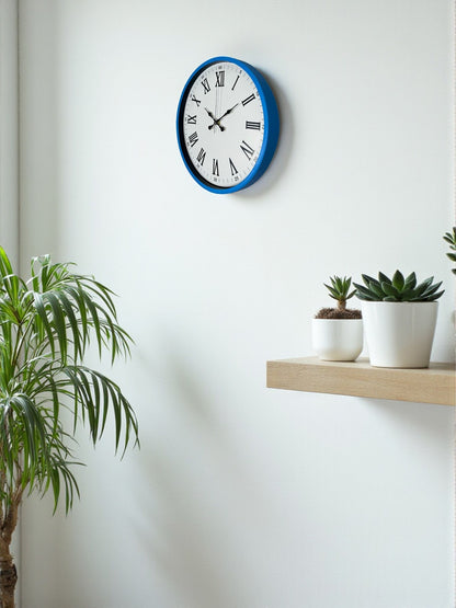 Zentime 36 Cm Mavi Dekoratif Duvar Saati