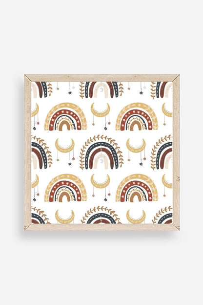 Gökkuşağı Ahşap Çerçeveli Tablo 23 x 23