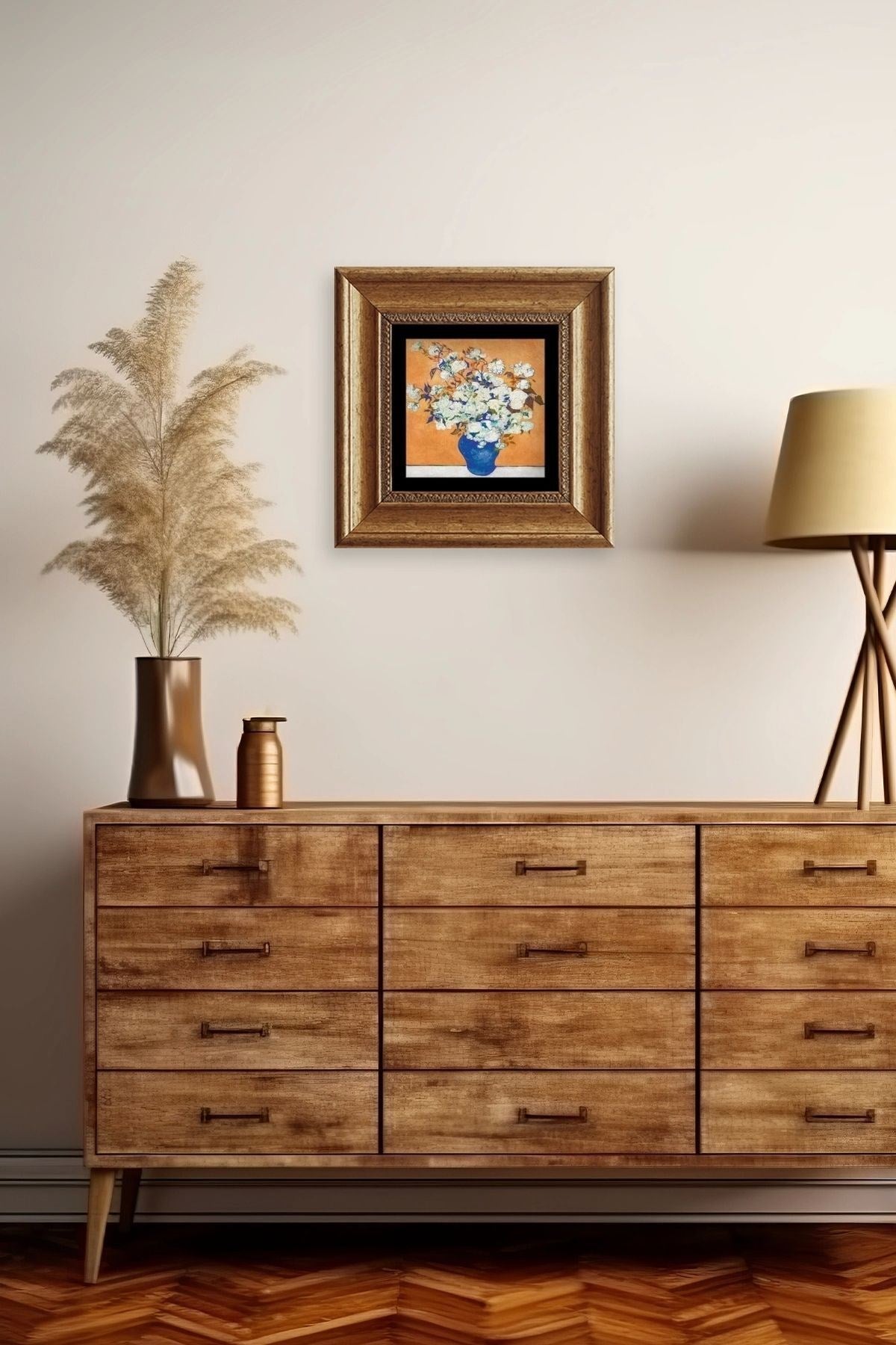 Van Gogh Çerçeveli Taş Tablo 20 cm