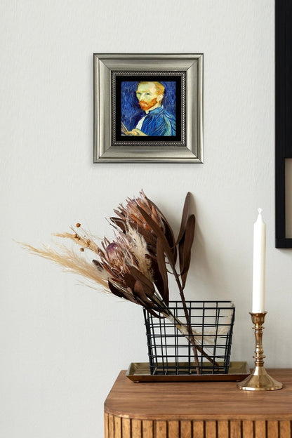 Van Gogh Çerçeveli Taş Tablo 20 cm