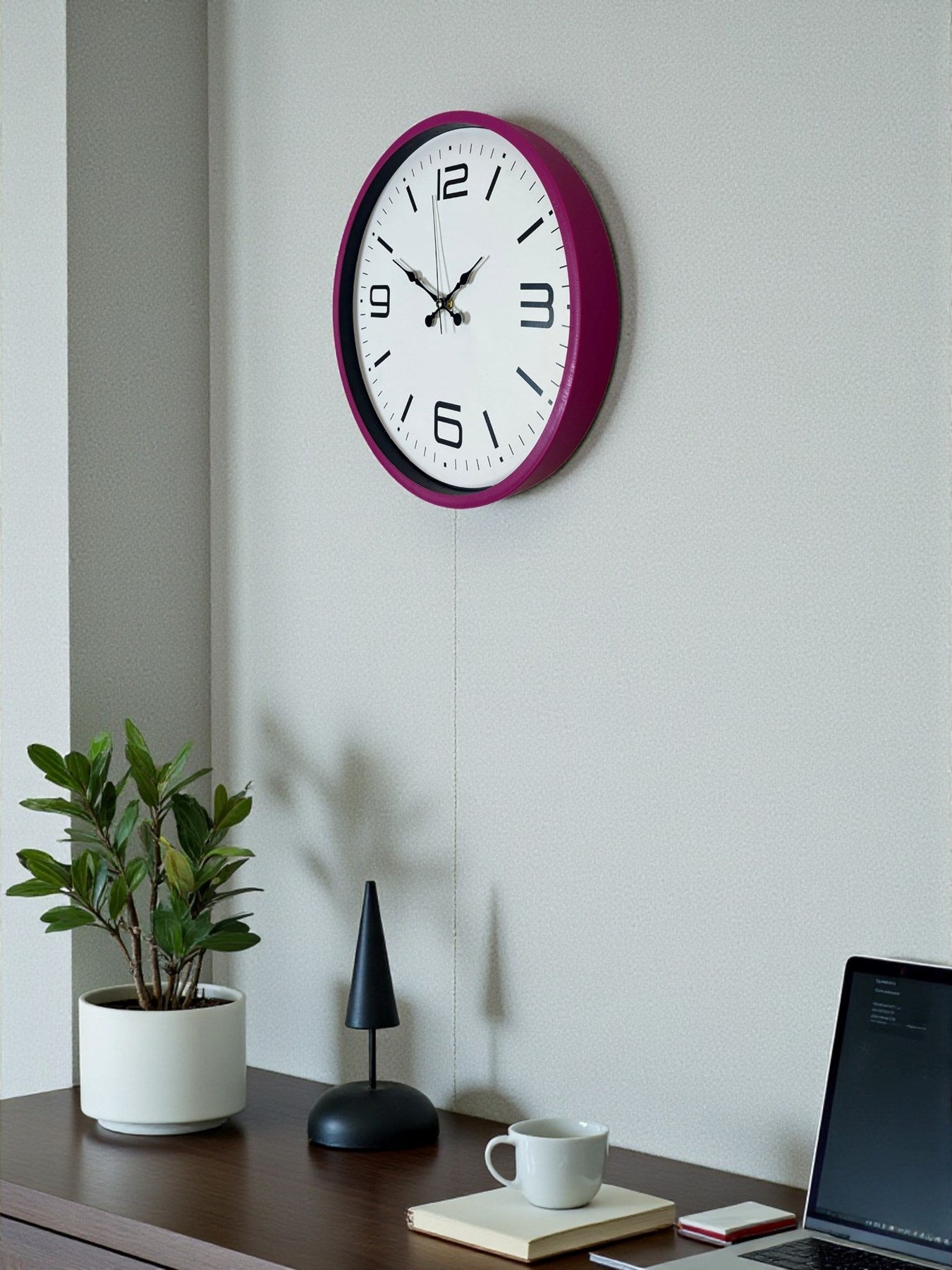 Zentime 36 Cm Pembe Dekoratif Duvar Saati