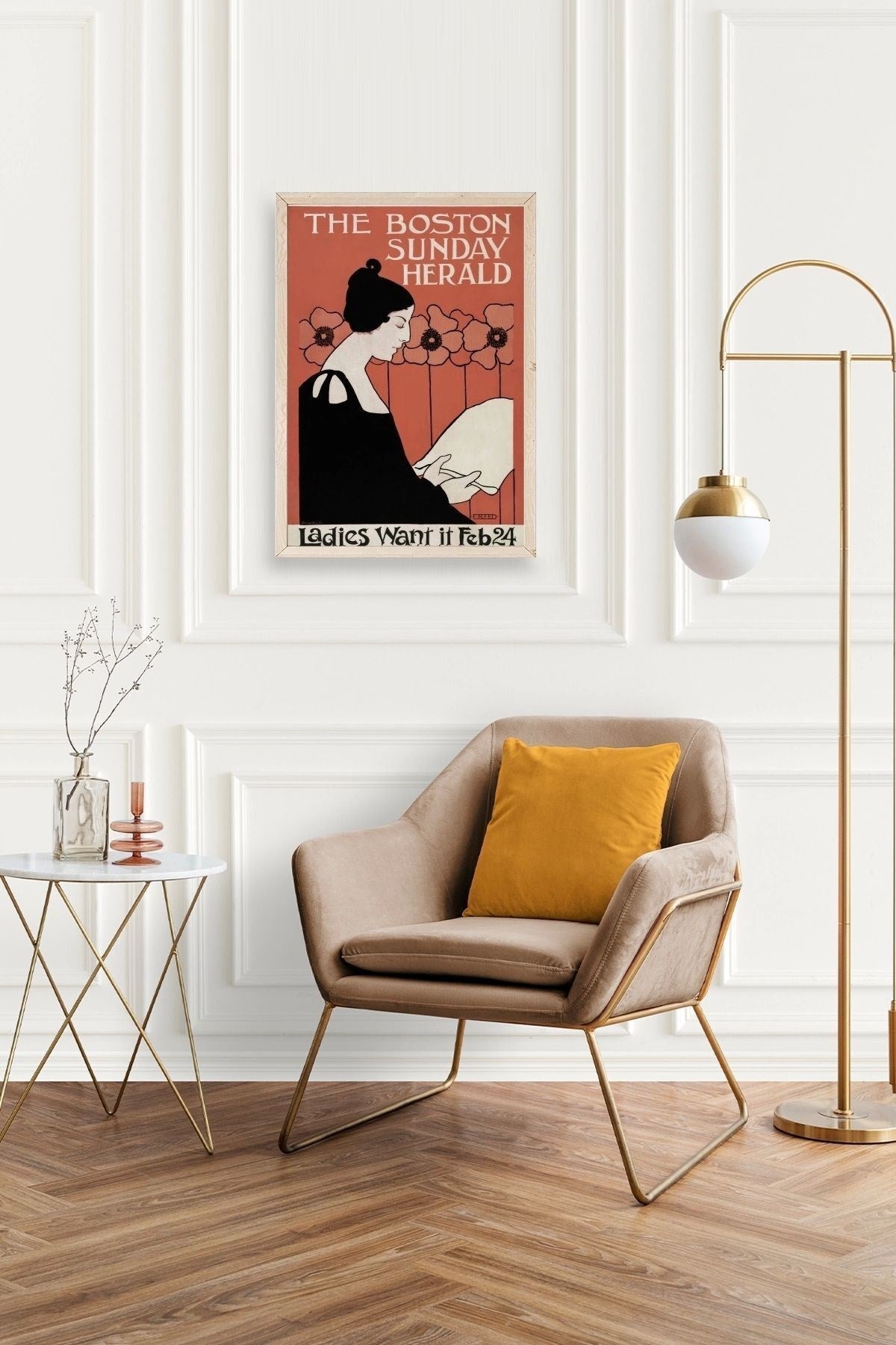 Ethel Reed Ahşap Çerçeveli Tablo 50 x 70