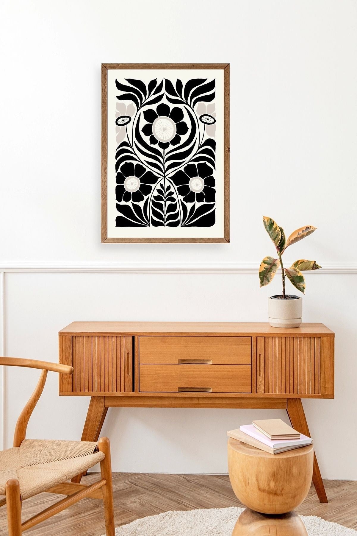 Desen Ahşap Çerçeveli Tablo 50 x 70