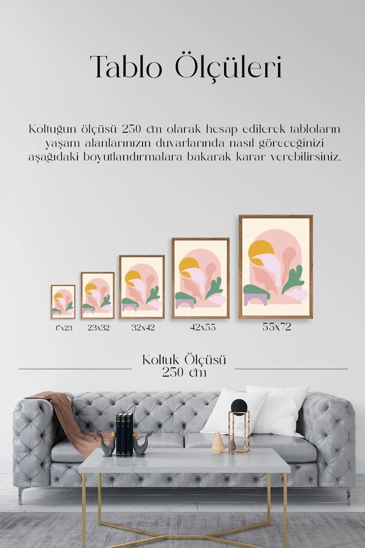 Modern Ahşap Çerçeveli Tablo 23 x 30
