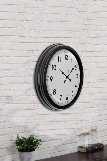 Zentime 40 Cm Siyah Şık Duvar Saati