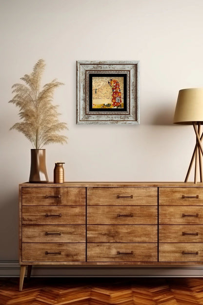 Gustav Klimpt Çerçeveli Taş Tablo 20 cm