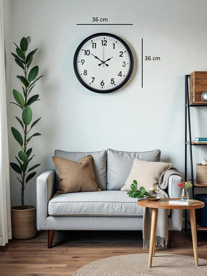 Zentime 36 Cm Siyah Dekoratif Duvar Saati