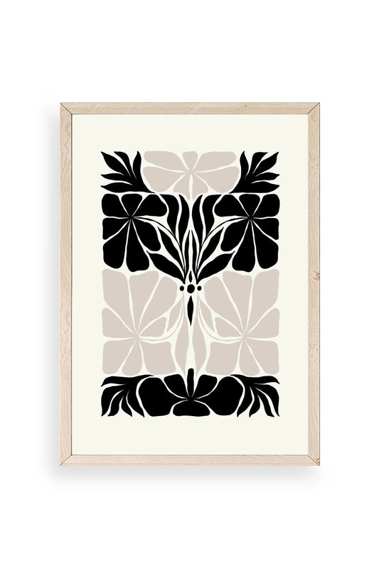 Çiçek Ahşap Çerçeveli Tablo 30 x 42