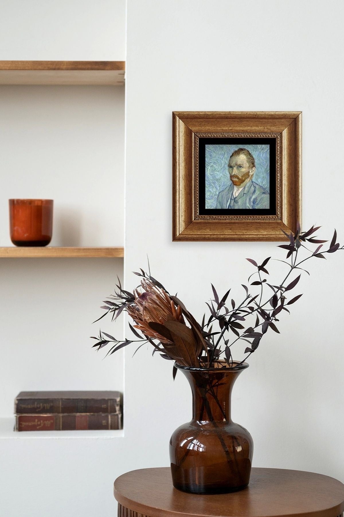 Van Gogh Çerçeveli Taş Tablo 20 cm