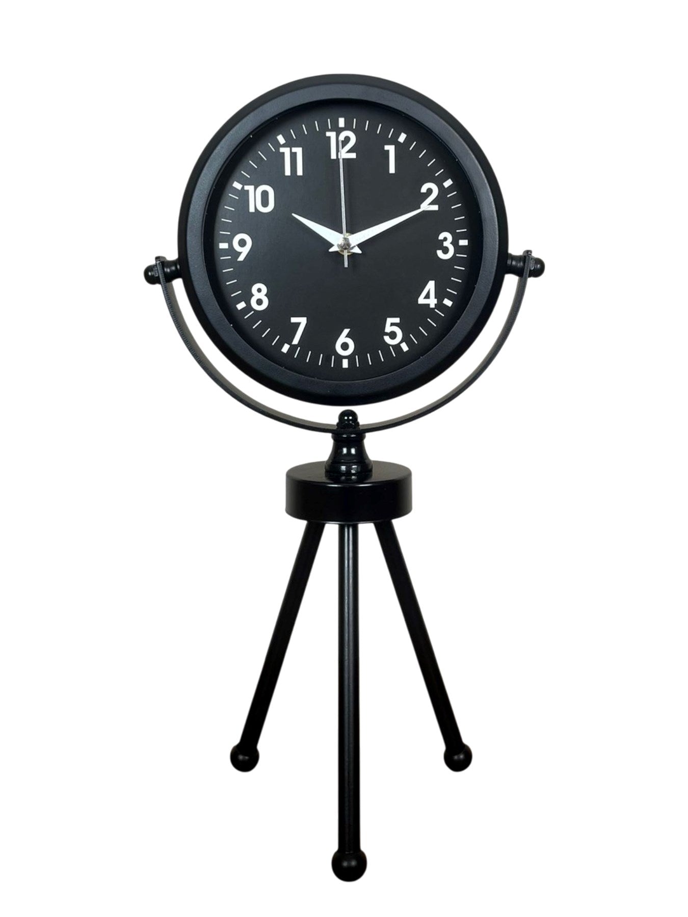 Zentime Siyah Zarif Üç Ayaklı Masa Saati