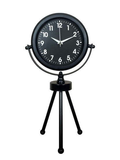 Zentime Siyah Zarif Üç Ayaklı Masa Saati