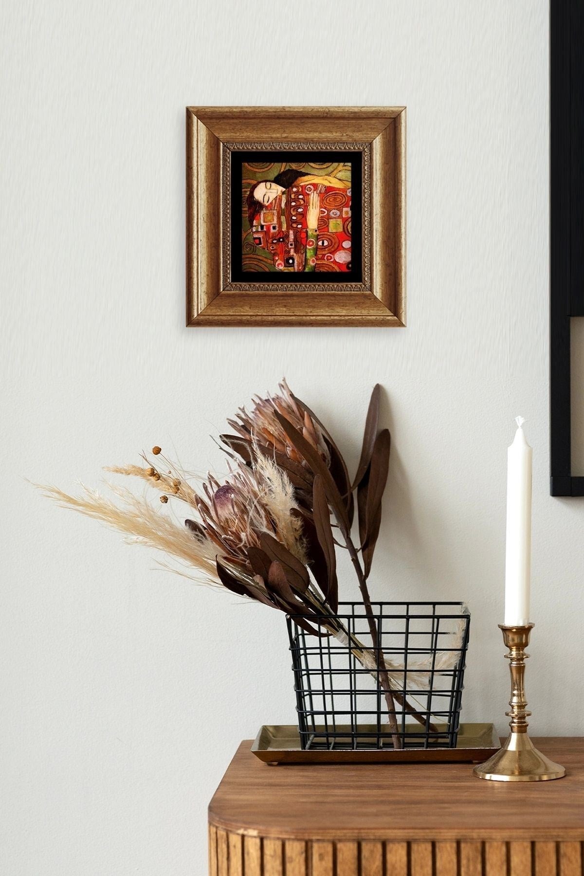 Gustav Klimpt Çerçeveli Taş Tablo 20 cm