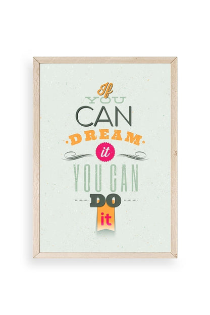 Motto Ahşap Çerçeveli Tablo 23 x 30