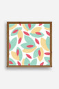 Yaprak Ahşap Çerçeveli Tablo 23 x 23