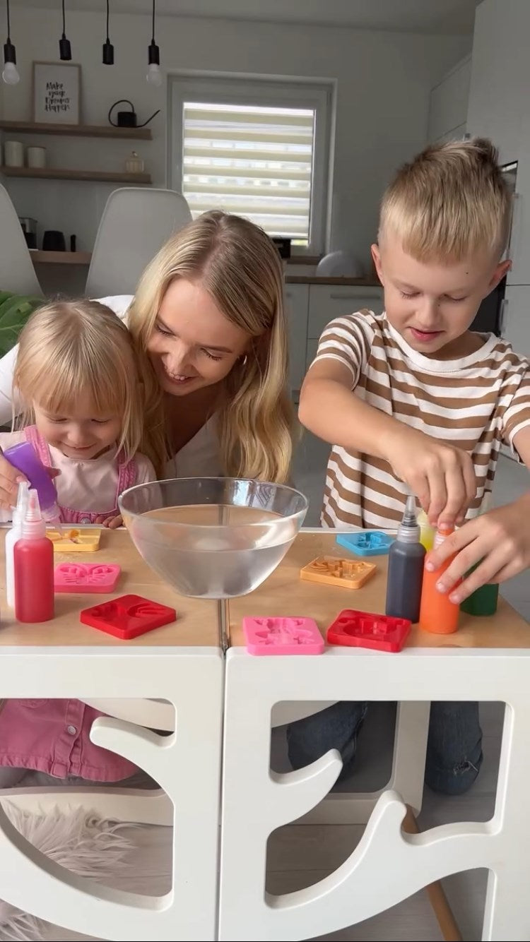 Magic Water Elf Aqua Gel Sihirli su oyuncak seti 5 renk jel şişe 6 kalıp