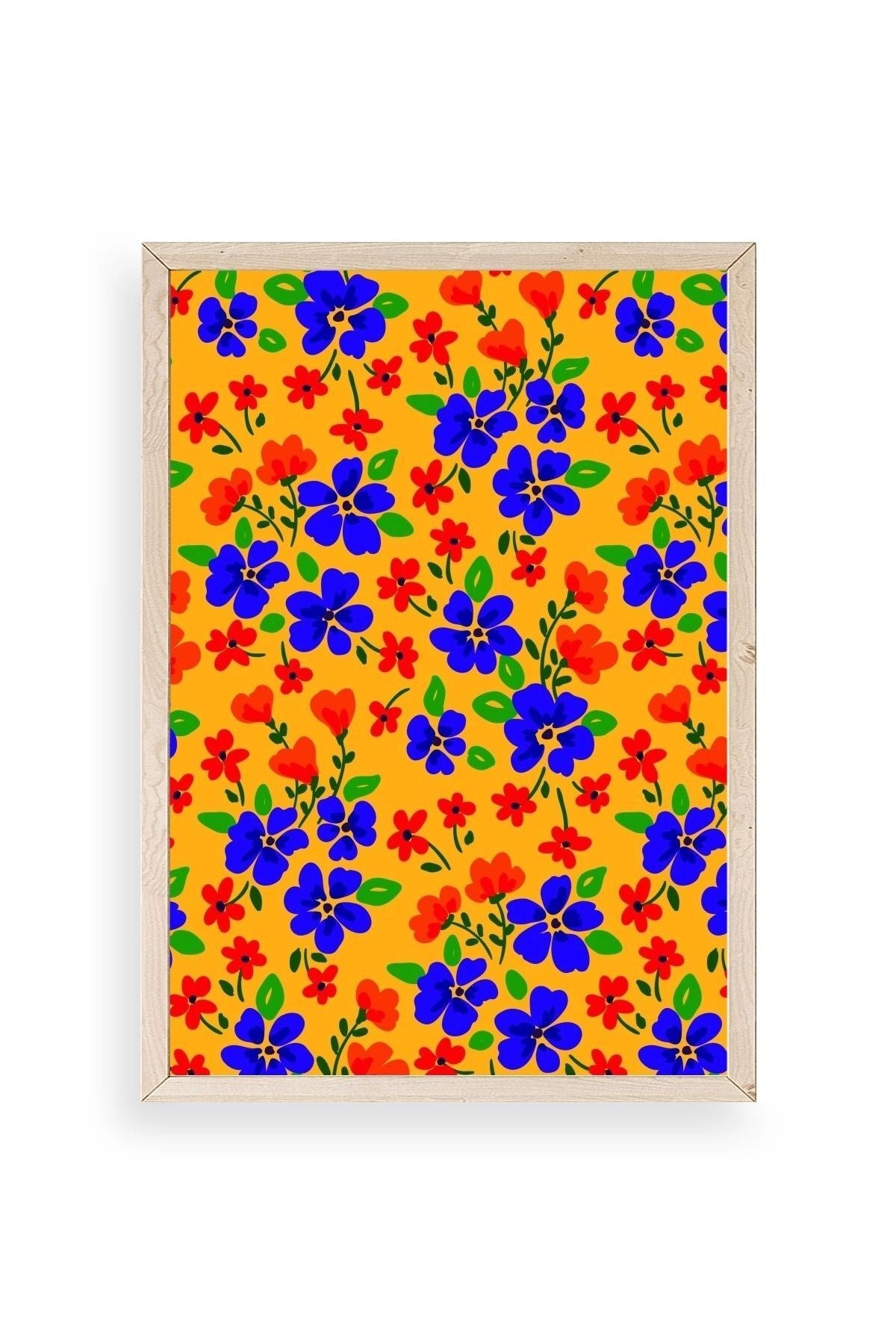 Çiçekler Ahşap Çerçeveli Tablo 23 x 30