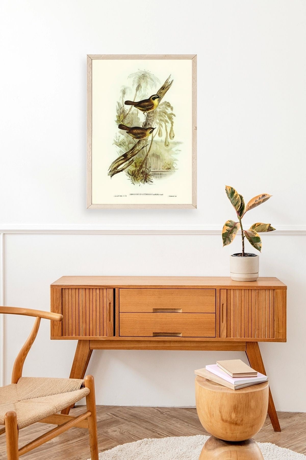 Kuşlar Ahşap Çerçeveli Tablo 50 x 70