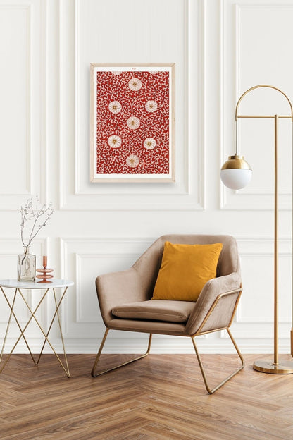 Çiçekler Ahşap Çerçeveli Tablo 30 x 42