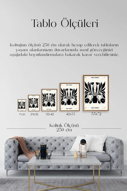 Çiçek Ahşap Çerçeveli Tablo 17 x 23
