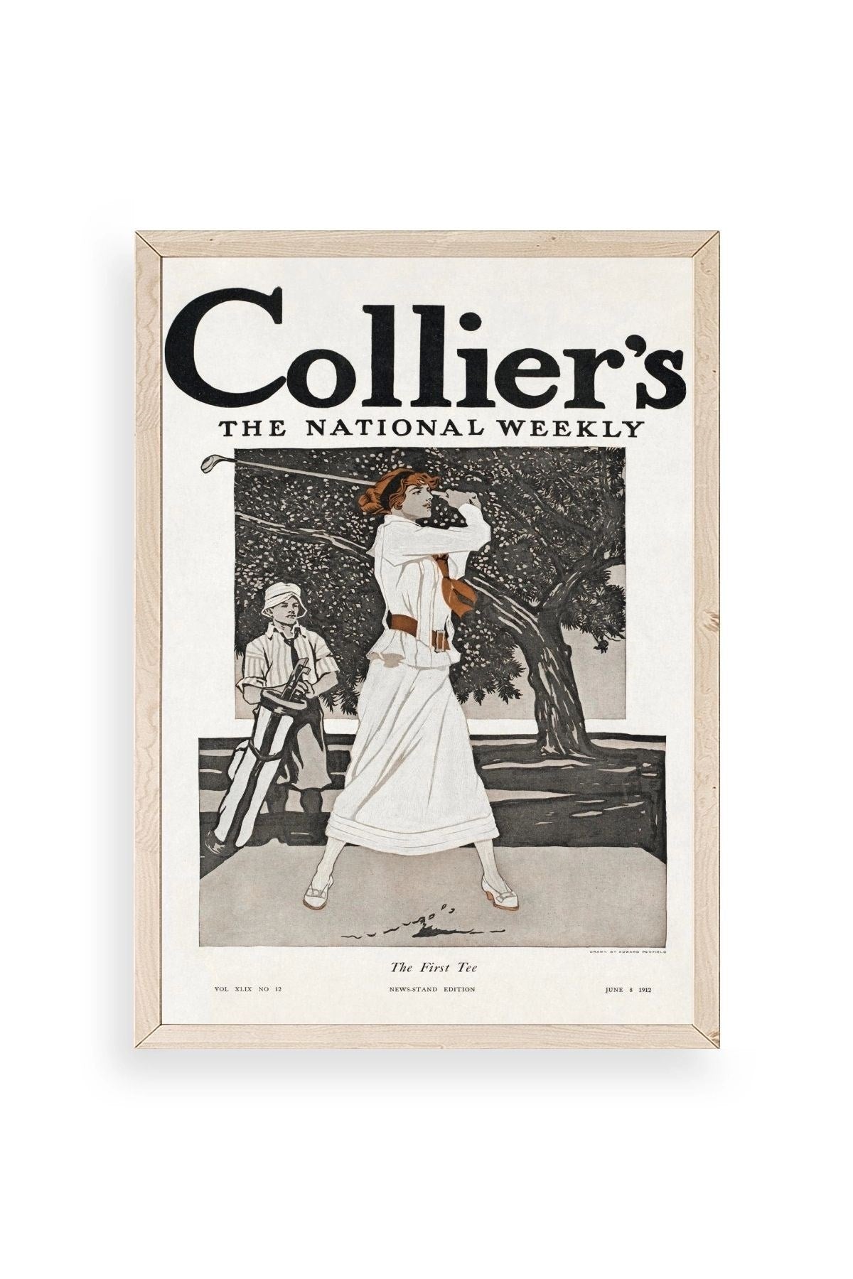 Edward Penfield Ahşap Çerçeveli Tablo 17 x 23