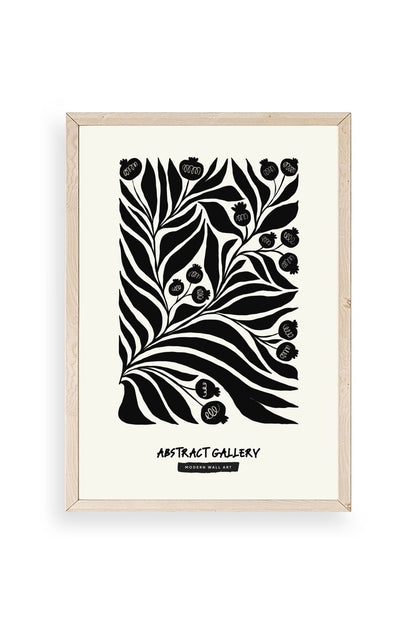 Soyut Ahşap Çerçeveli Tablo 50 x 70