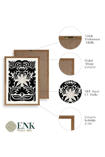 Desen Ahşap Çerçeveli Tablo 50 x 70