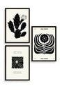 Modern Üçlü Ahşap Çerçeveli Tablo 23 x 30