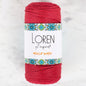 Loren Macrame Koyu Kırmızı El Örgü İpi - RM 0105 - 34345