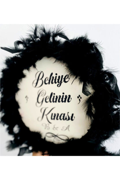Siyah Tüylü Gelin Tefi 22 Cm